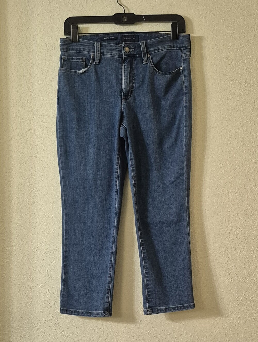 Charter Club Blue Straight-Leg Capris